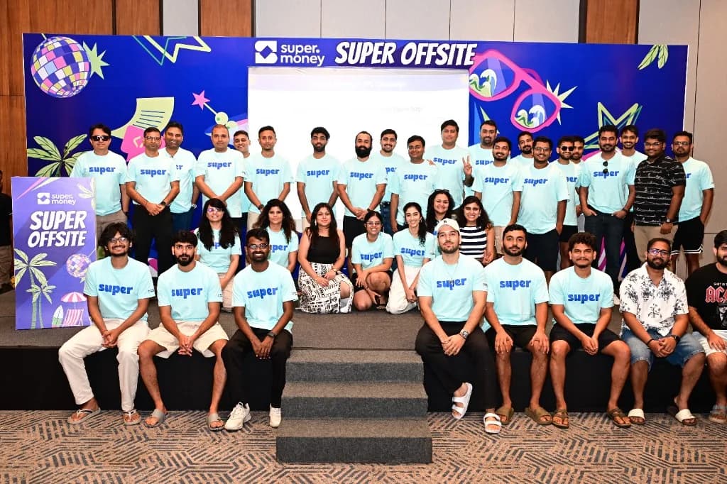 super.money team group photo at Super Offsite