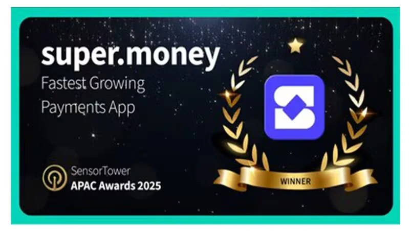 super.money — Fastest Growing Payments App, SensorTower APAC Awards 2025 winner
